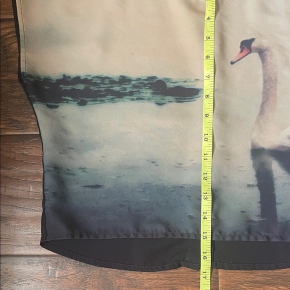 H&M Cream and Black Swan Print Blouse - Picture 6 of 8